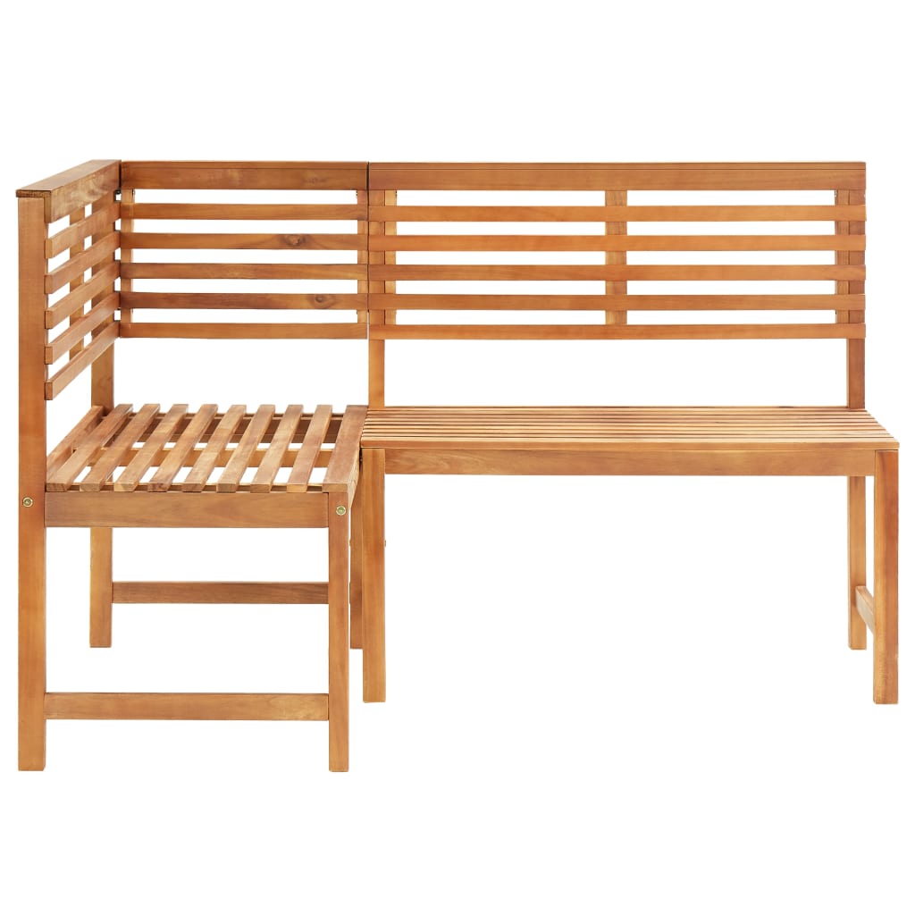 Banc d'angle de jardin 140 cm Bois solide d'acacia