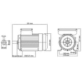 Single-phase Aluminum motor 1.5kW/2 HP 2 poles 2800 rpm