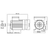 Moteur monophasé Aluminium 2,2kW/3 CH 2 pôles 2800 tr/min