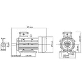 Three-phase electric motor Aluminum 1.5kW/2 HP 2840 rpm