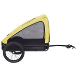 Remorque de vélo pour animaux de compagnie jaune et noir