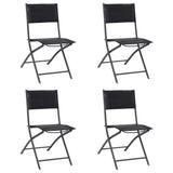 Chaises de jardin pliables lot de 4 Acier et textilène