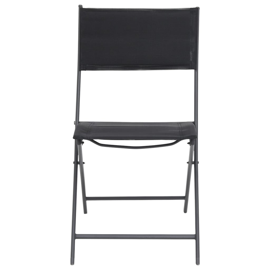 Chaises de jardin pliables lot de 4 Acier et textilène