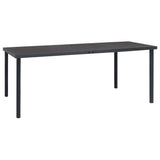 Outdoor dining table Anthracite 190x90x74 cm Steel