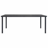 Outdoor dining table Anthracite 190x90x74 cm Steel