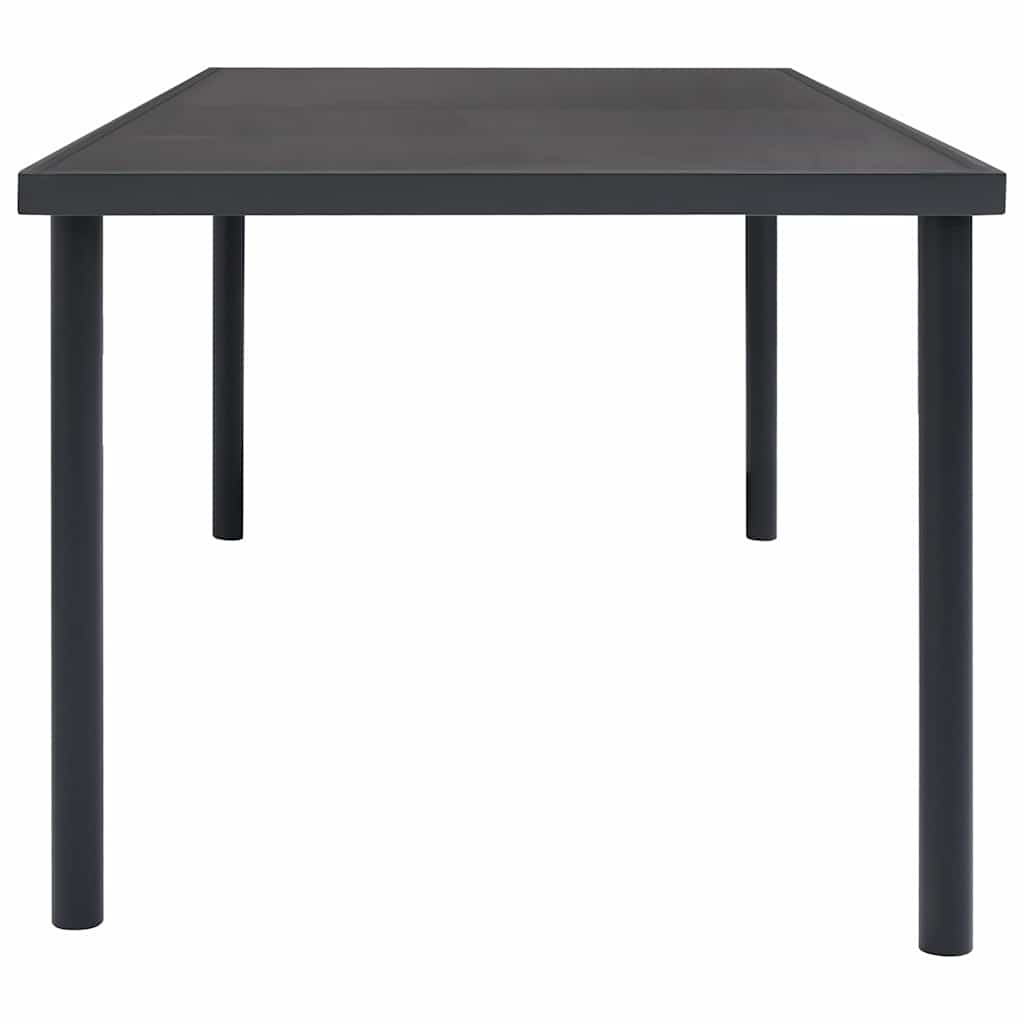 Outdoor dining table Anthracite 190x90x74 cm Steel