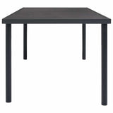 Outdoor dining table Anthracite 190x90x74 cm Steel