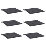 Coussins de chaise de jardin lot de 6 anthracite 40x40x3 cm