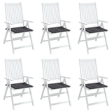 Coussins de chaise de jardin lot de 6 anthracite 40x40x3 cm