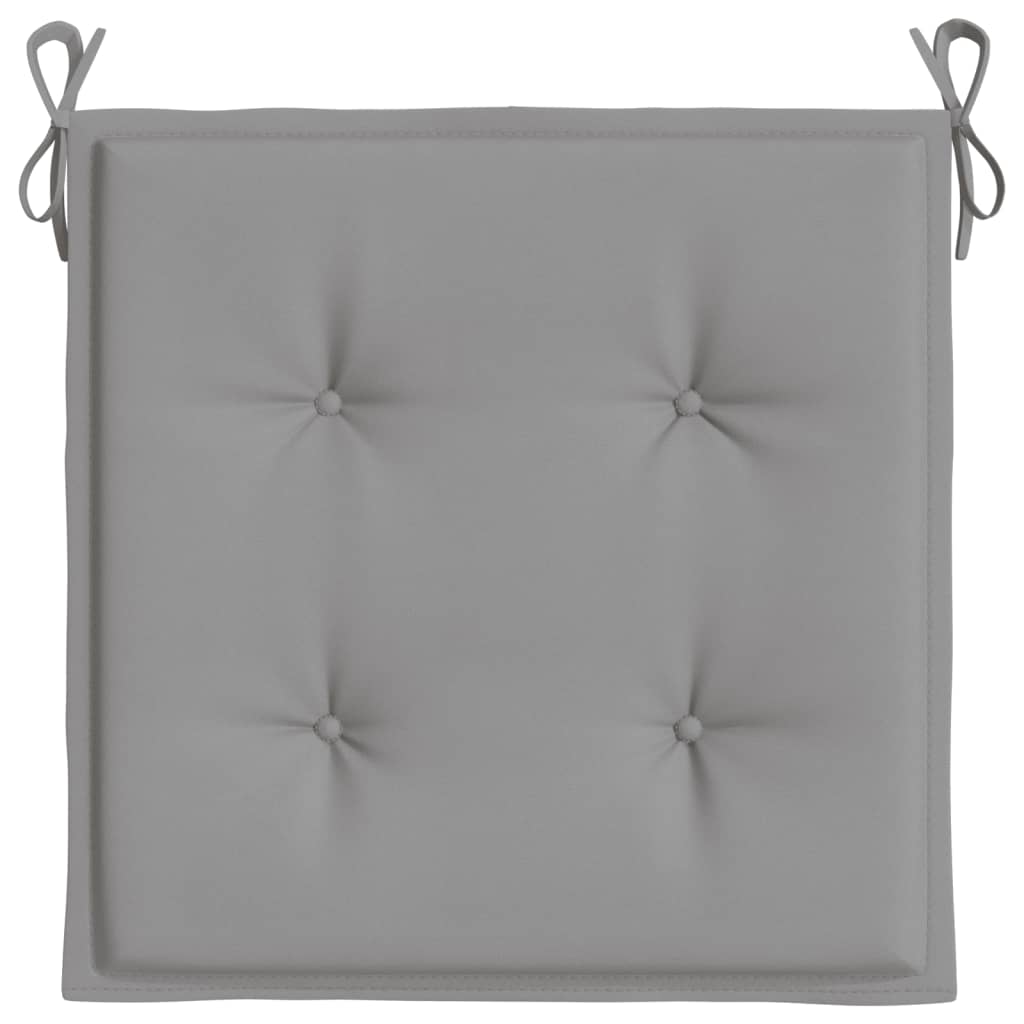 Coussins de chaise jardin lot de 6 gris 40x40x3 cm tissu oxford