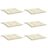 Coussins de chaise jardin lot de 6 crème 40x40x3cm tissu oxford