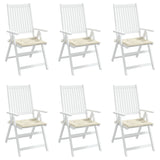 Coussins de chaise jardin lot de 6 crème 40x40x3cm tissu oxford