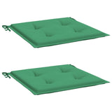 Coussins de chaise jardin lot de 2 vert 40x40x3 cm tissu oxford