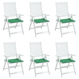 Coussins de chaise jardin lot de 6 vert 40x40x3 cm tissu oxford