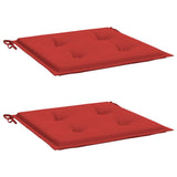 Coussins de chaise jardin lot de 2 rouge 40x40x3cm tissu oxford