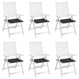 Coussins de chaise jardin lot de 6 noir 40x40x3 cm tissu oxford