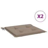 Coussins de chaise jardin lot de 2 taupe 40x40x3cm tissu oxford