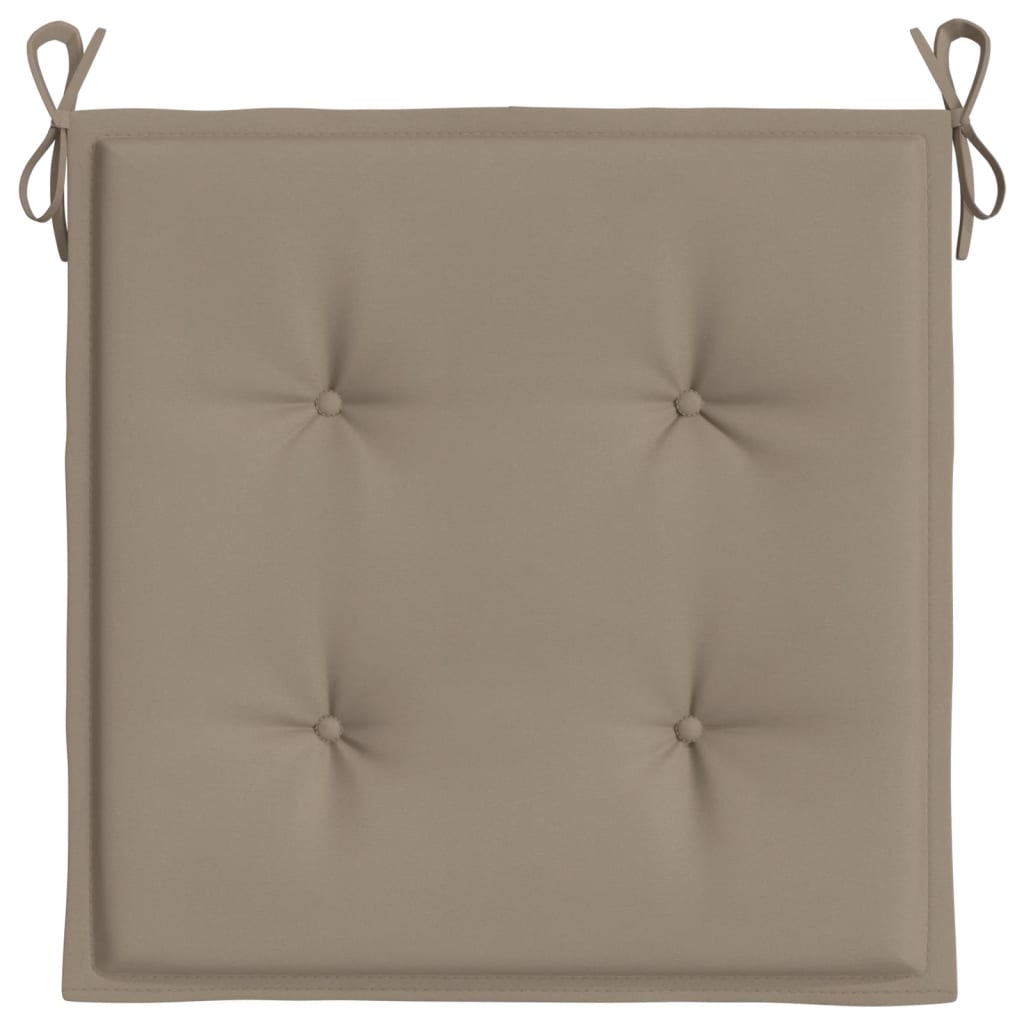 Coussins de chaise jardin lot de 2 taupe 40x40x3cm tissu oxford