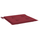 Coussins de chaise de jardin lot de 2 rouge bordeaux 40x40x3 cm