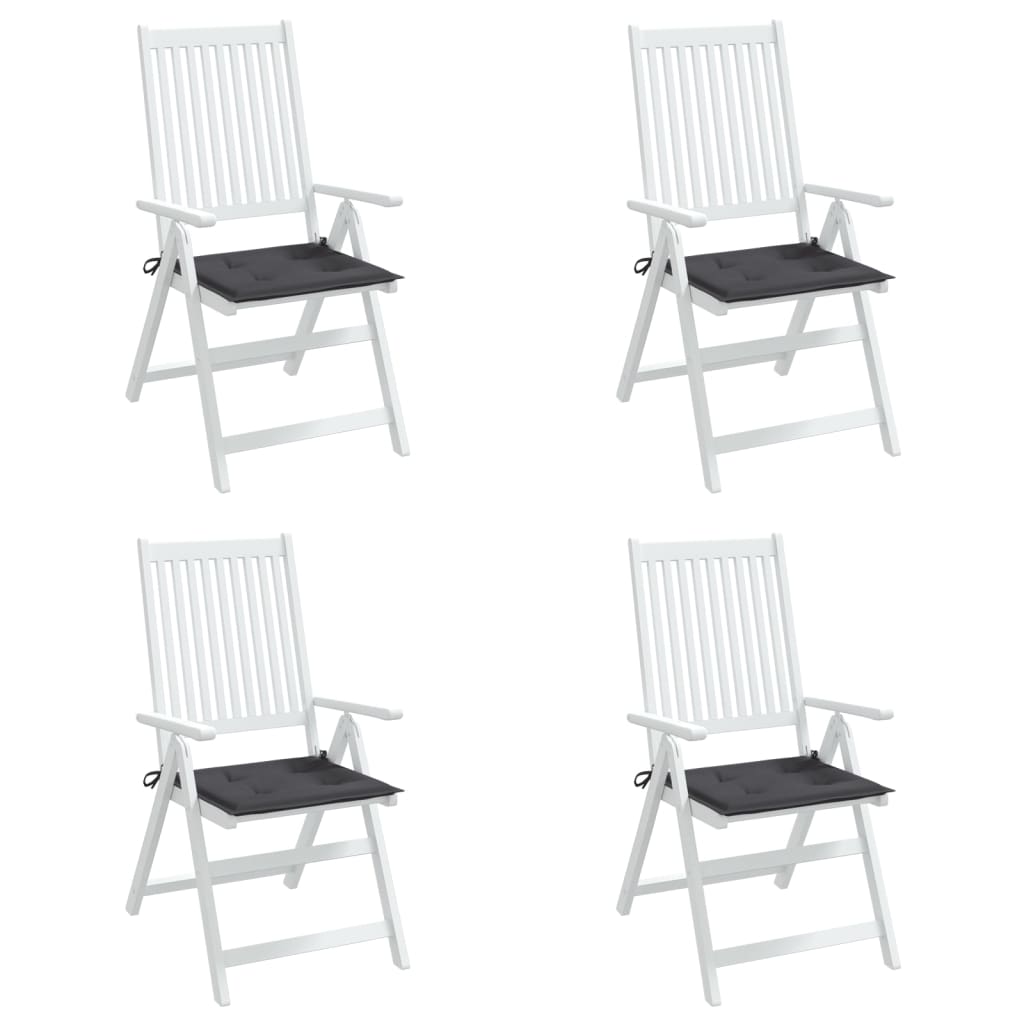 Coussins de chaise de jardin lot de 4 anthracite 50x50x3 cm