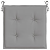 Coussins de chaise jardin lot de 4 gris 50x50x3 cm tissu oxford