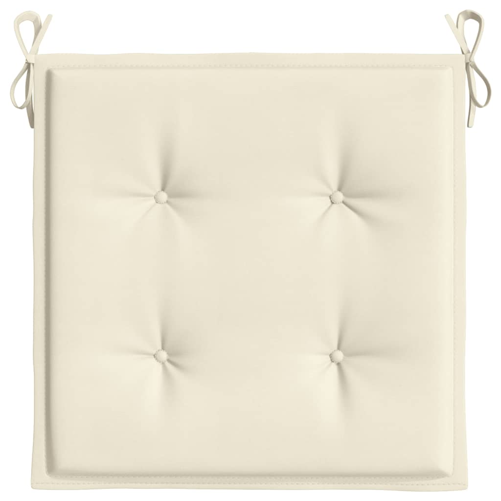 Coussins de chaise jardin lot de 6 crème 50x50x3cm tissu oxford