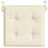 Garden chair cushions set of 6 cream 50x50x3cm oxford fabric