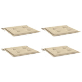 Coussins de chaise jardin lot de 4 beige 50x50x3cm tissu oxford