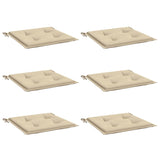 Coussins de chaise jardin lot de 6 beige 50x50x3cm tissu oxford