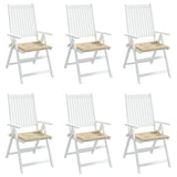 Coussins de chaise jardin lot de 6 beige 50x50x3cm tissu oxford