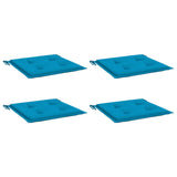 Coussins de chaise jardin lot de 4 bleu 50x50x3 cm tissu oxford