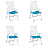 Coussins de chaise jardin lot de 4 bleu 50x50x3 cm tissu oxford