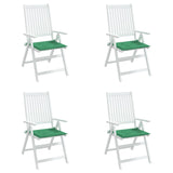 Coussins de chaise jardin lot de 4 vert 50x50x3 cm tissu oxford