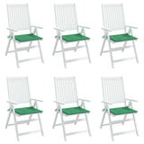 Coussins de chaise jardin lot de 6 vert 50x50x3 cm tissu oxford