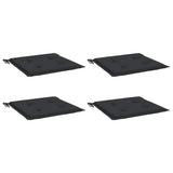 Coussins de chaise jardin lot de 4 noir 50x50x3 cm tissu oxford