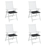 Coussins de chaise jardin lot de 4 noir 50x50x3 cm tissu oxford