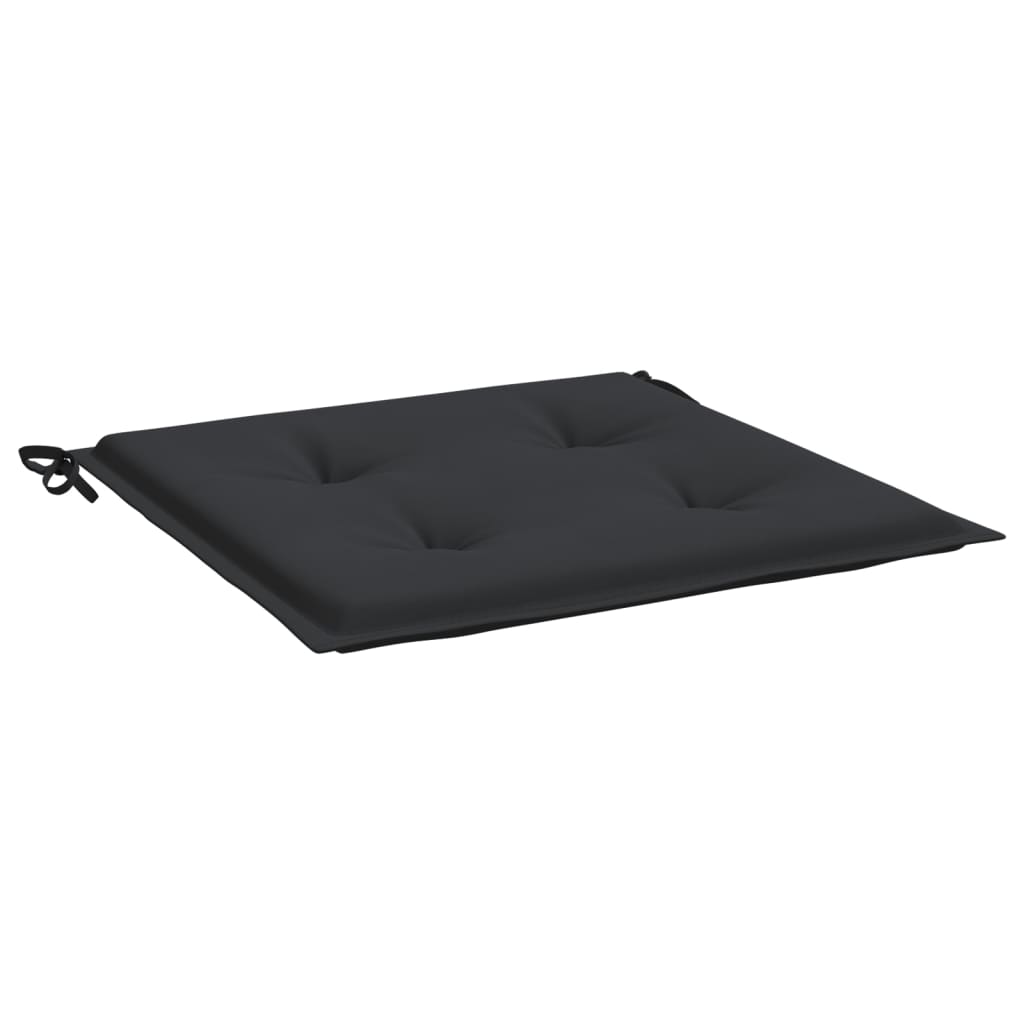 Coussins de chaise jardin lot de 4 noir 50x50x3 cm tissu oxford