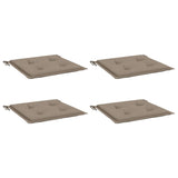 Coussins de chaise jardin lot de 4 taupe 50x50x3cm tissu oxford