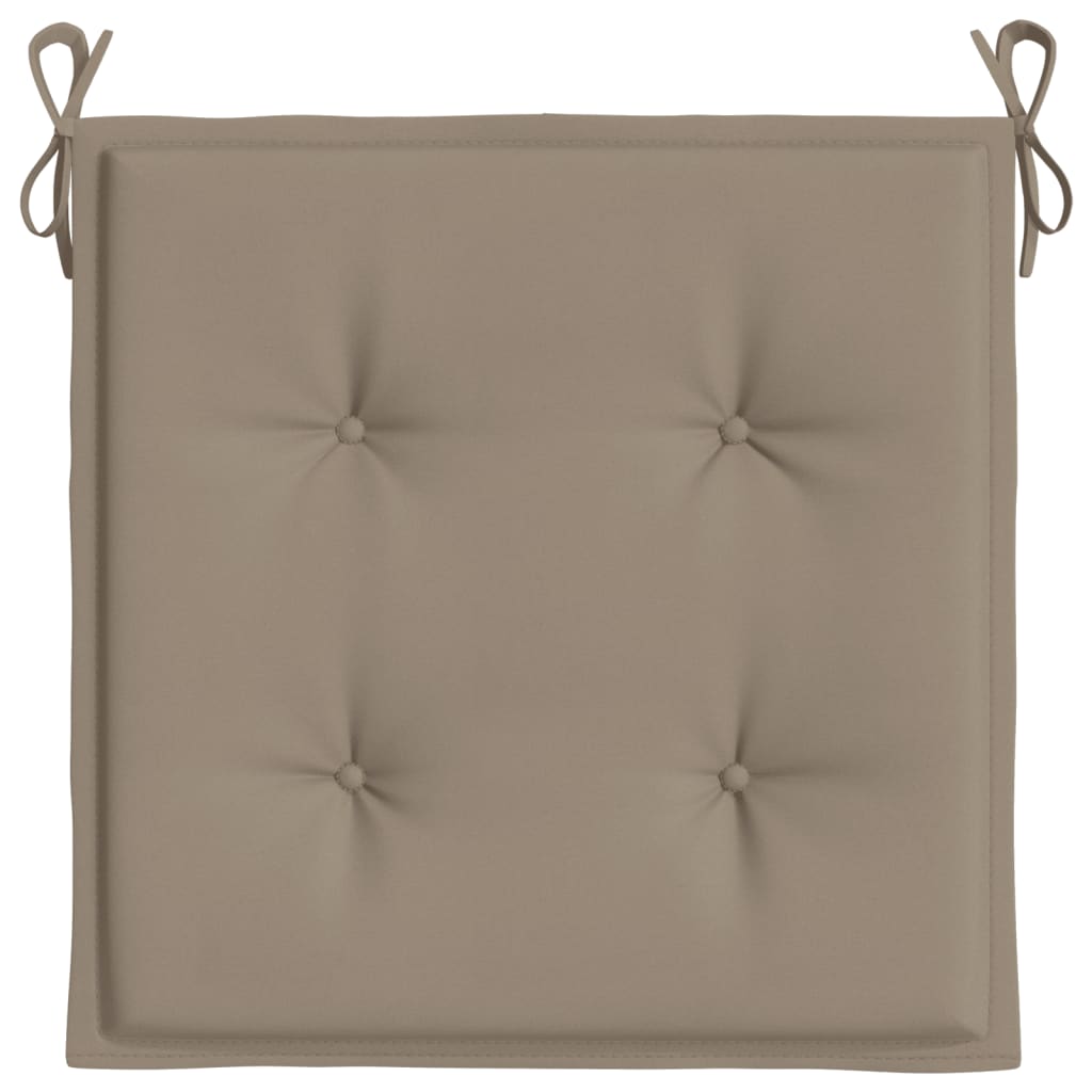 Coussins de chaise jardin lot de 6 taupe 50x50x3cm tissu oxford