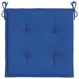 Coussins de chaise de jardin lot de 4 bleu royal 50x50x3 cm