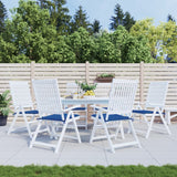 Coussins de chaise de jardin lot de 6 bleu royal 50x50x3 cm