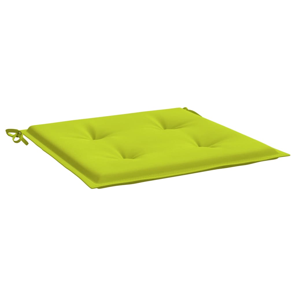 Coussins de chaise de jardin lot de 2 vert vif 50x50x3 cm