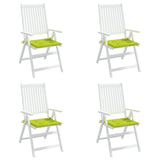 Coussins de chaise de jardin lot de 4 vert vif 50x50x3 cm