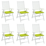 Coussins de chaise de jardin lot de 6 vert vif 50x50x3 cm