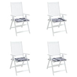 Coussins de chaise de jardin lot de 4 carreaux gris 50x50x3 cm