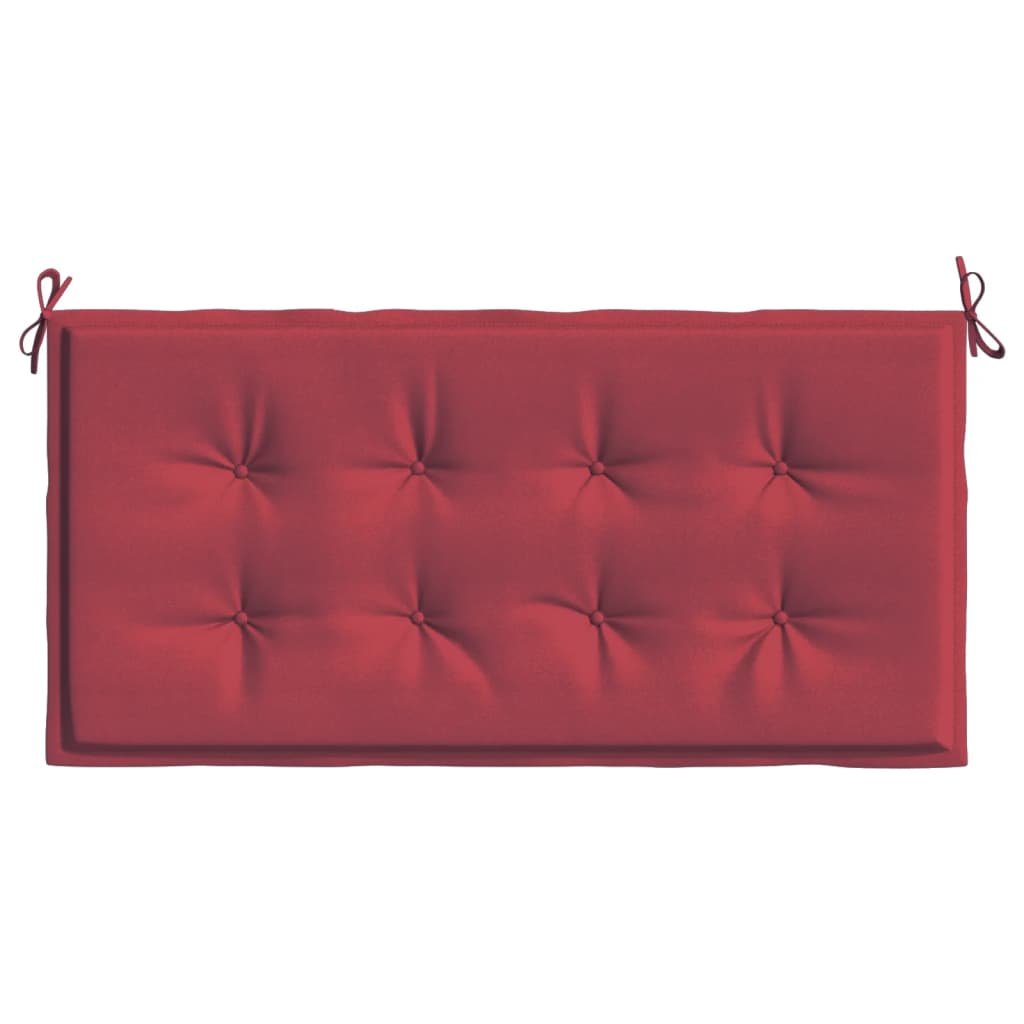 Coussin de banc de jardin rouge bordeaux 100x50x3 cm