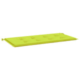 Coussin de banc de jardin vert brillant 100x50x3cm tissu oxford