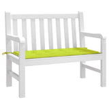 Coussin de banc de jardin vert brillant 100x50x3cm tissu oxford