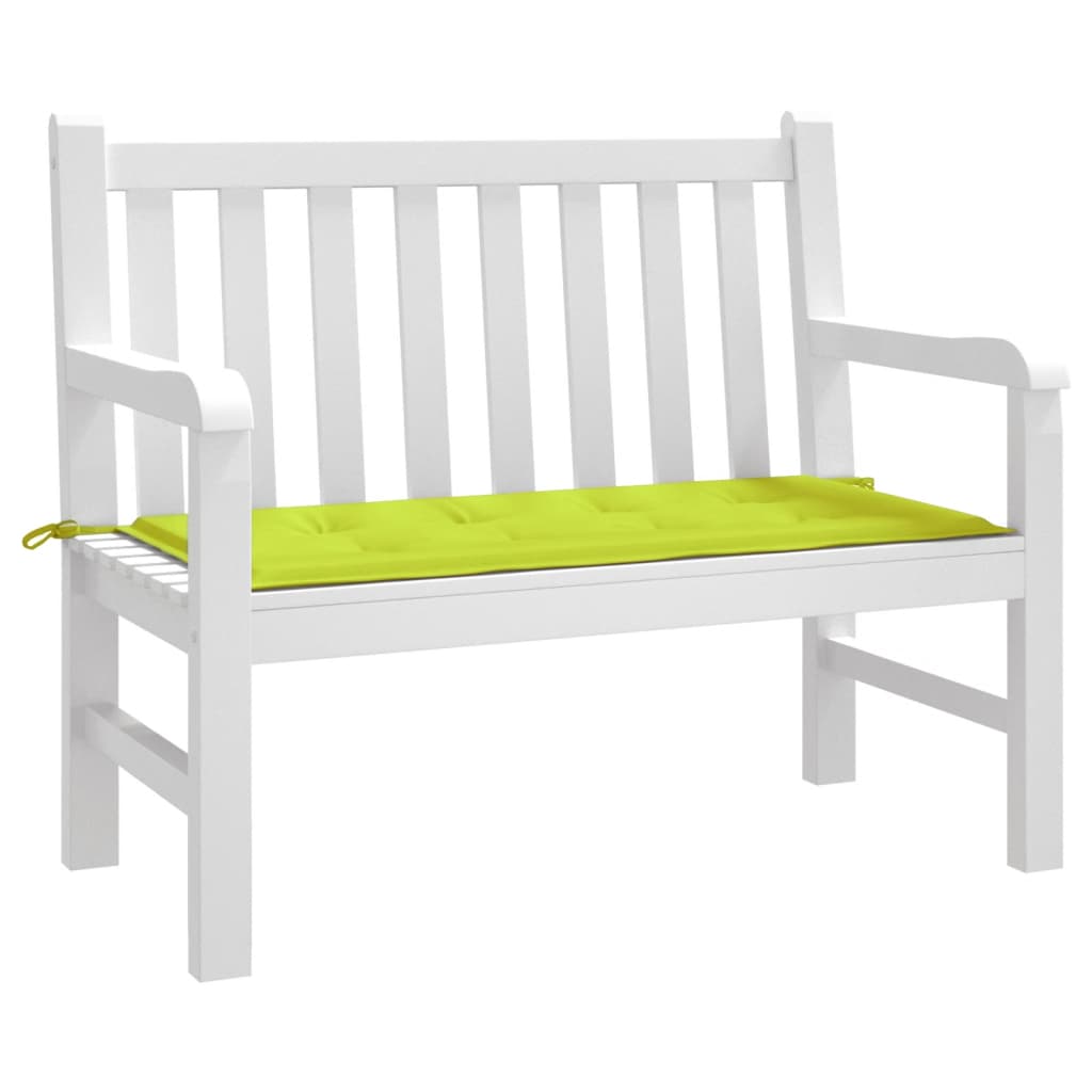 Coussin de banc de jardin vert brillant 120x50x3cm tissu oxford