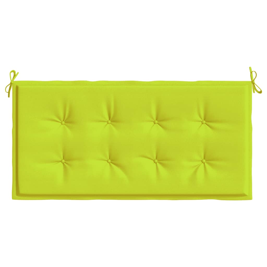 Coussin de banc de jardin vert brillant 120x50x3cm tissu oxford